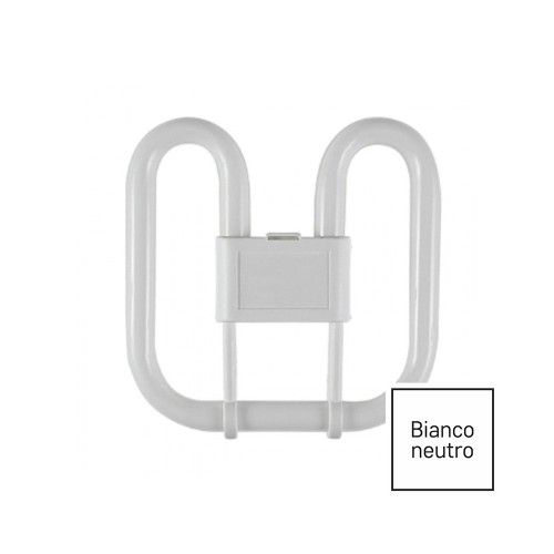 Lampada 2D 10W 4 pin GR10q luce naturale 4000K per plafoniere compatte