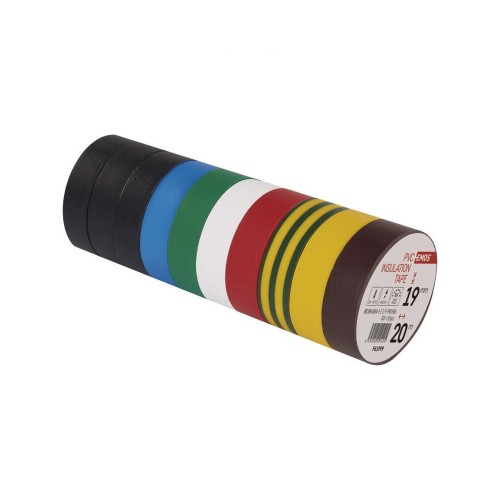 Nastro Isolante PVC 10 Rotoli Colori...