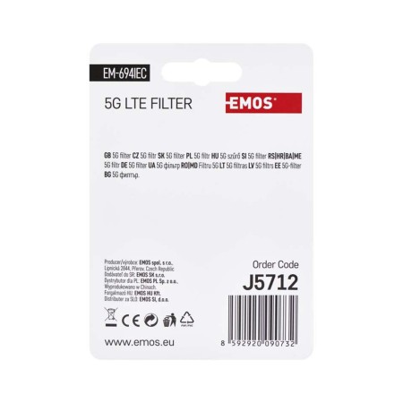 Filtro 5G LTE per impianti televisivi EM-694IEC | EMOS J5712
