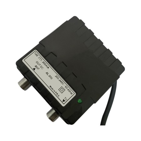 Alimentatore per amplificatori antenna, 12V, 200mA, 1 uscita, Elettronica Cusano AL200.