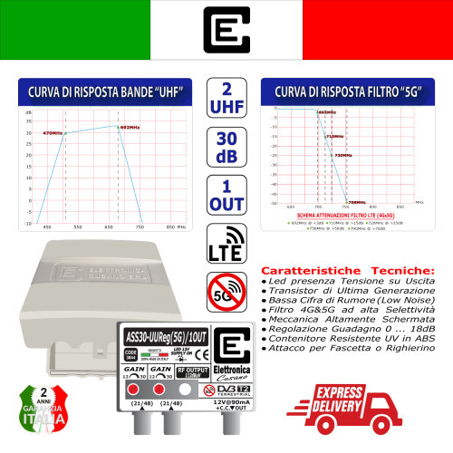 Amplificatore TV 21/48 30dB...