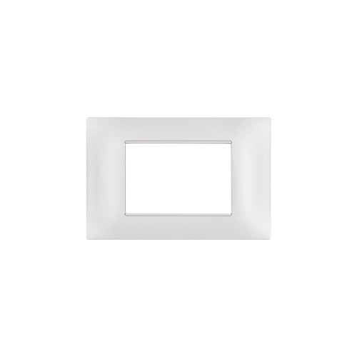 Placca 3 posti bianca tecnopolimero compatibile Plana - Mapam 6003-01