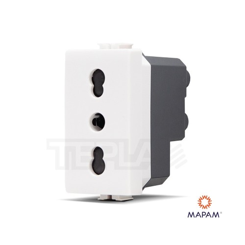Presa bivalente 10/16A JOY compatibile Matix - Mapam 518B