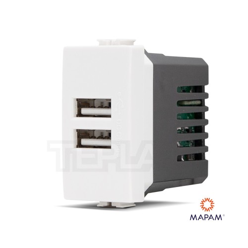 Presa USB doppia JOY compatibile Matix - Mapam 521B