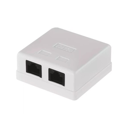 Presa di rete RJ45 doppia da parete CAT 5e Emos J0401