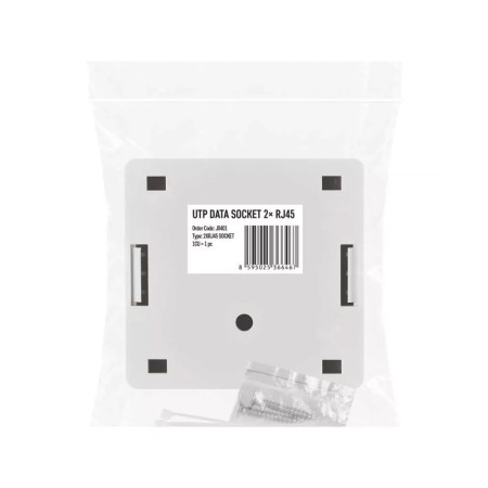 Presa di rete RJ45 doppia da parete CAT 5e Emos J0401