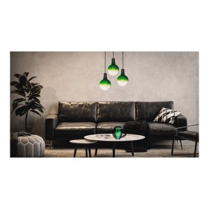 Lampadina LED globo D125 verde sfumata, dimmerabile. 2