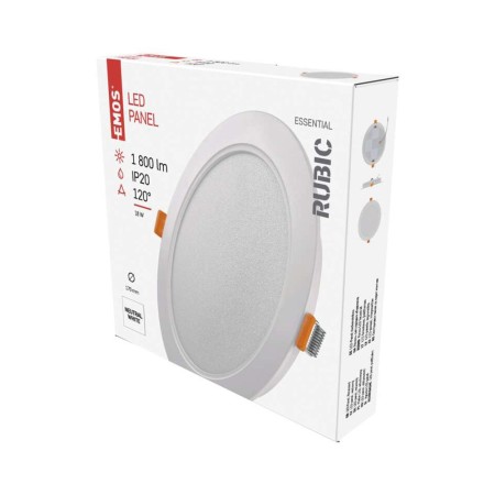 Pannello LED tondo incasso 18W 1800lm 4000K RUBIC Emos ZD1442