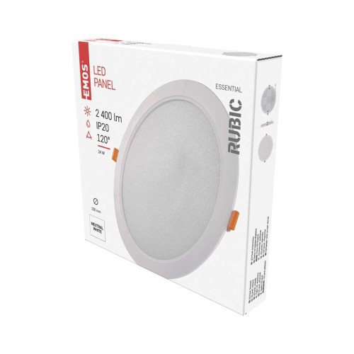 Pannello LED tondo incasso 24W 2400lm... Pannello LED tondo incasso 24W 2400lm...