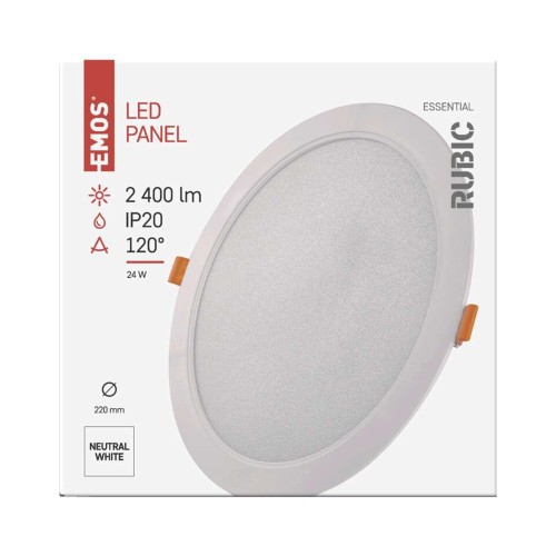 Pannello LED tondo incasso 24W 2400lm... Pannello LED tondo incasso 24W 2400lm...
