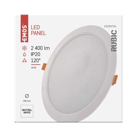 Pannello LED tondo incasso 24W 2400lm 4000K RUBIC Emos ZD1452