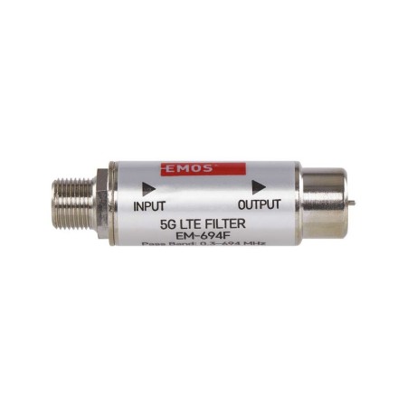 Filtro 5G LTE connettori F per impianti televisivi EM-694IEC | EMOS J5711
