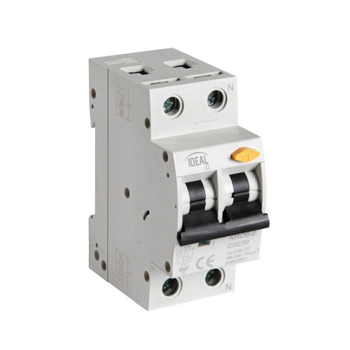 Interruttore automatico magnetotermico differenziale 1 Polo + N 30Ma Tipo  Ac 6 Ka C 2M - 16/32A Corrente nominale (A) 32