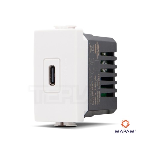 Presa USB C serie JOY compatibile Matix - Mapam 536B