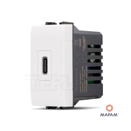 Presa USB C 836B serie ART Mapam compatibile Living Light