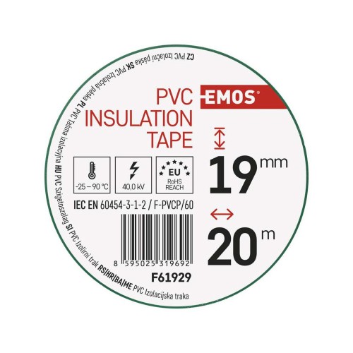 Nastro Isolante PVC Verde 19mm x 20m... Nastro Isolante PVC Verde 19mm x 20m...