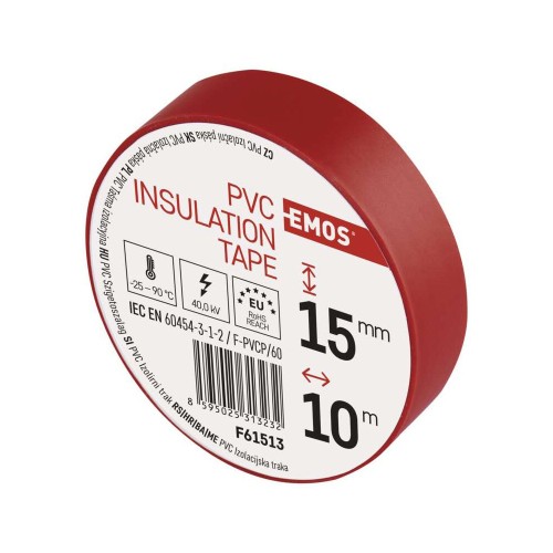 Nastro isolante 10x15mt rosso 0,13... Nastro isolante 10x15mt rosso 0,13...