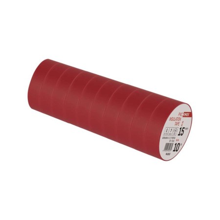 Nastro isolante 10x15mt rosso 0,13 norma ROHS e REACH EMOS F61513