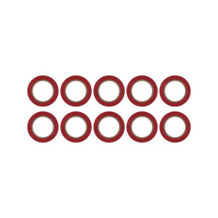 Nastro isolante 10x15mt rosso 0,13 norma ROHS e REACH EMOS F61513
