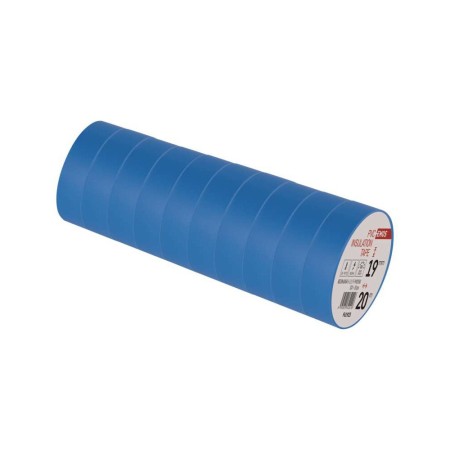 Nastro Isolante PVC Blu 19mm x 20m - Spessore 0.13mm | Emos F61924