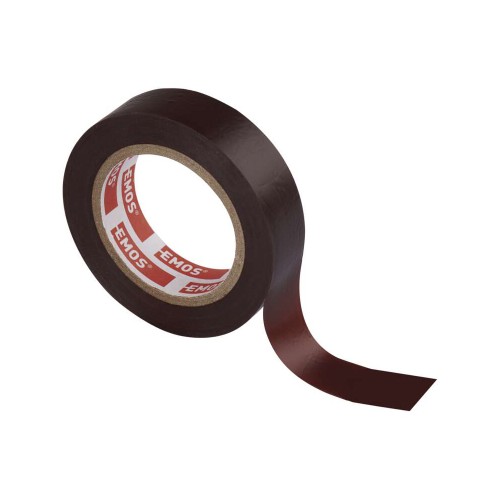 Nastro isolante 10x15mt marrone 0,13 norma ROHS e REACH EMOS F61917