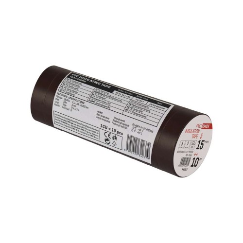 Nastro Isolante PVC Marrone 15mm x... Nastro Isolante PVC Marrone 15mm x...