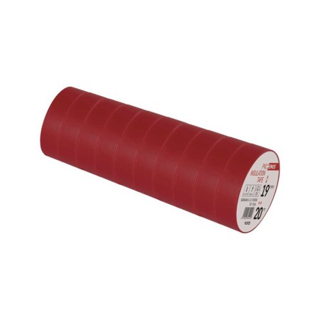 Nastro Isolante PVC Rosso 19mm x 20m - Spessore 0.13mm | Emos F61923