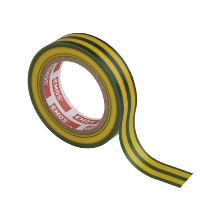 Nastro isolante PVC giallo-verde 15mm x 10m, spessore 0.13mm, autoestinguente e certificato CEI EN 60454. Nastro isolante PVC giallo-verde 15mm x 10m, spessore 0.13mm, autoestinguente e certificato CEI EN 60454.