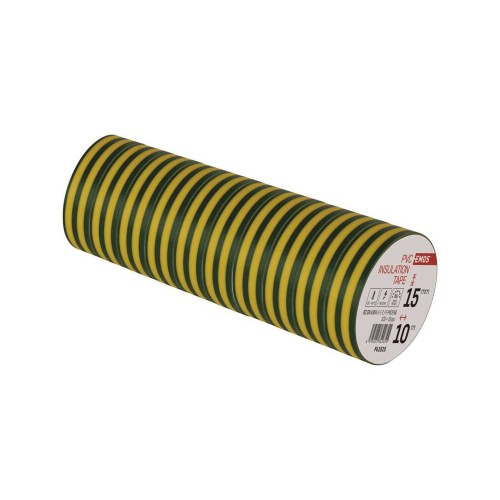 Nastro Isolante PVC Giallo-Verde 15mm... Nastro Isolante PVC Giallo-Verde 15mm...
