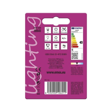Lampadina LED G9 4.2W (60W) 4000K - Garanzia 3 anni | EMOS ZQ9543