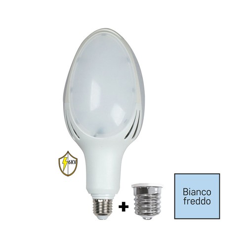 Lampadina LED Ellissoidale E27/E40 50W 6400K - Luminosità Elevata da 6040lm | L5064HP4