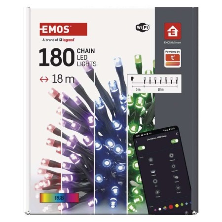 Catena SMART 180 LED: Natale Magico App e Assistenti Vocali | Emos D4ZR03