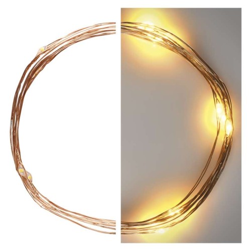 Catena NANO LED a Batterie: 20 LED, Filo Rame, Timer | EMOS D3AW07