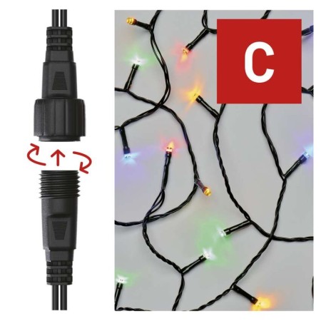 CATENA LUMINOSA 50 LED LUCE MULTICOLOR 5MT CONNECT SYSTEM D1AM02