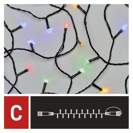 CATENA LUMINOSA 50 LED LUCE MULTICOLOR 5MT CONNECT SYSTEM D1AM02