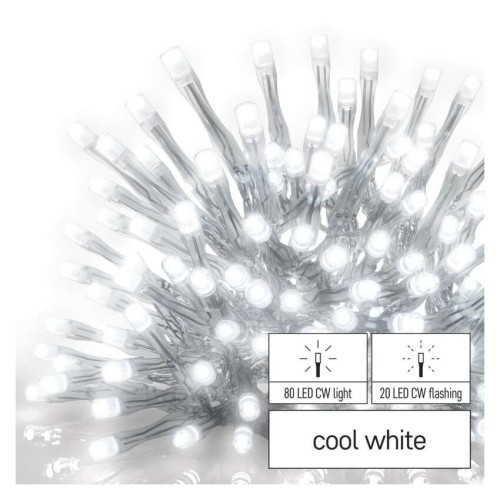 ICICLES LED 100 LED FREDDI 50 FISSI 50 LAMPEGGIANTI 2,5X0,9M CONNECT SYSTEM D1CC02