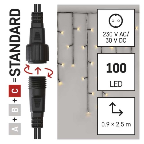 ICICLES LED 100 LED LUCE CALDA... ICICLES LED 100 LED LUCE CALDA...