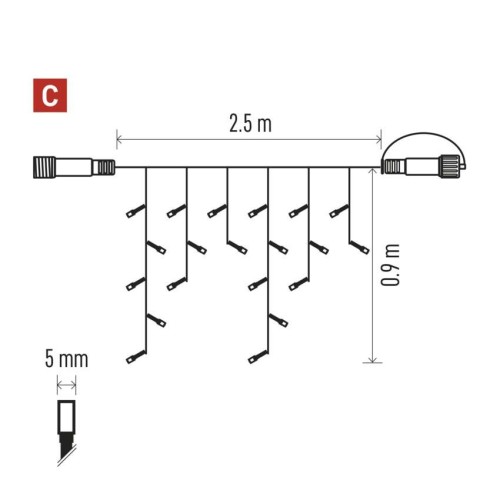 ICICLES LED 100 LED LUCE CALDA... ICICLES LED 100 LED LUCE CALDA...