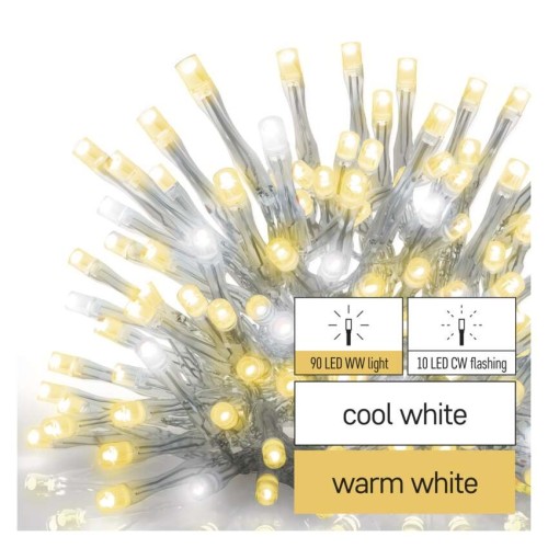 ICICLES LED 50 LED CALDI FISSI 50 LED FREDDI LAMPEGGIANTI 2,5X0,9M CONNECT SYSTEM D1CN01