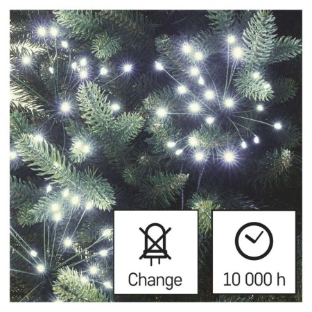 Catena NANO LED FIREWORKS: 300 LED Freddi, Filo Verde, timer, Interno | EMOS D3AC09