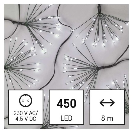 Catena NANO LED FIREWORKS: Magia di 450 Luci Fredde, 8mt, Timer, Interno | EMOS D3AC10