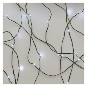 Catena LED 15 metri 150 luci bianco freddo filo verde timer automatico alberi grandi siepi professionali EMOS D3AC05 2