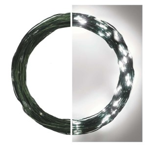 Catena LED 15 metri 150 luci bianco freddo filo verde timer automatico alberi grandi siepi professionali EMOS D3AC05