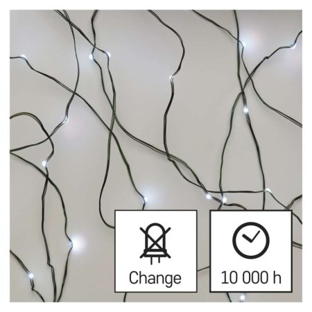 Catena NANO LED: 150 LED Freddi , Timer, Cavo Verde 15mt | EMOS D3AC05