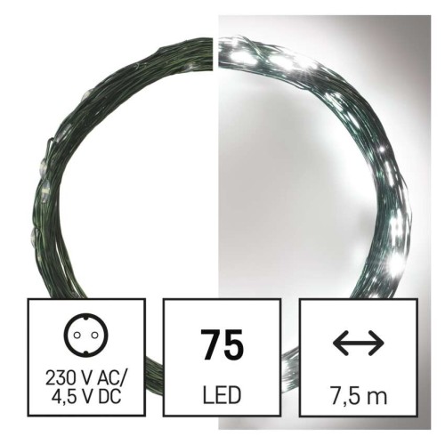 Catena LED Filo Verde Nano: 75 LED...
