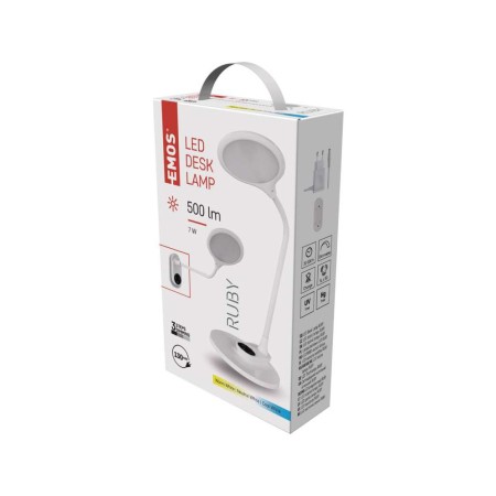 Lampada LED RUBY Bianca: Versatile, Dimmerabile e con Due Basi per Tavolo e Parete