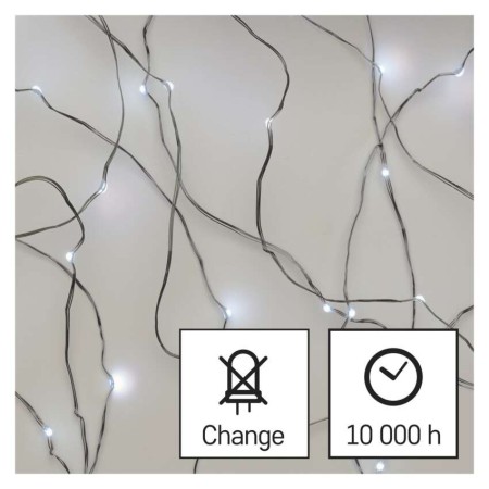 Catena NANO LED a Batterie: 10 LED Luce Bianca, Timer | EMOS D3AC06
