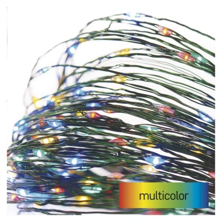 Catena Nano LED 150 luci Multicolor 15mt Cavo Verde, Timer, Esterno | Emos D3AM03