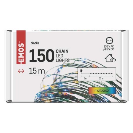 Catena LED Multicolor Nano: 150 LED, 15m, Interno Esterno | EMOS D3AM03