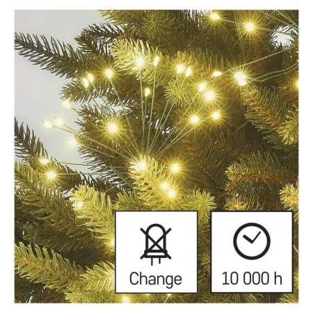 Catena NANO LED FIREWORKS: 300 LED Caldi , Filo Verde, timer, Interno | EMOS D3AW10